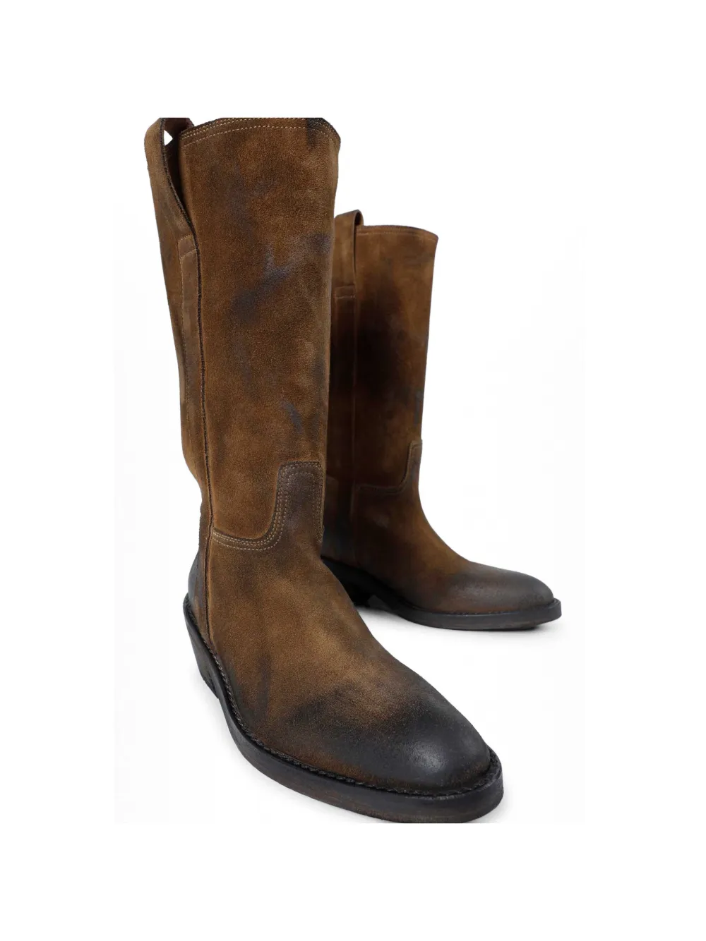 Ann Demeulemeester Laxit coated suede boots Bruin