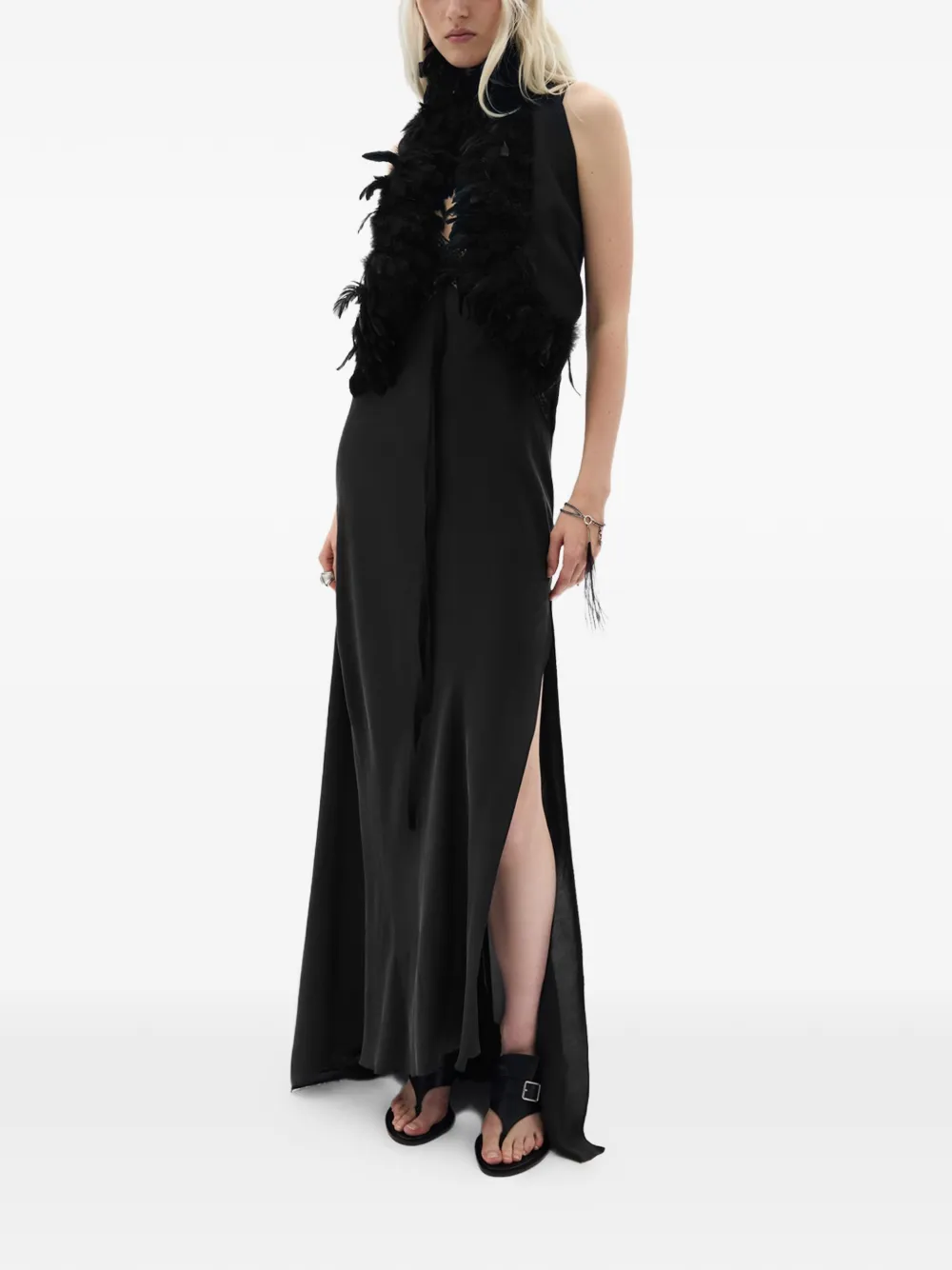 Ann Demeulemeester Lala X-long Maxi Dress in Black, view 2