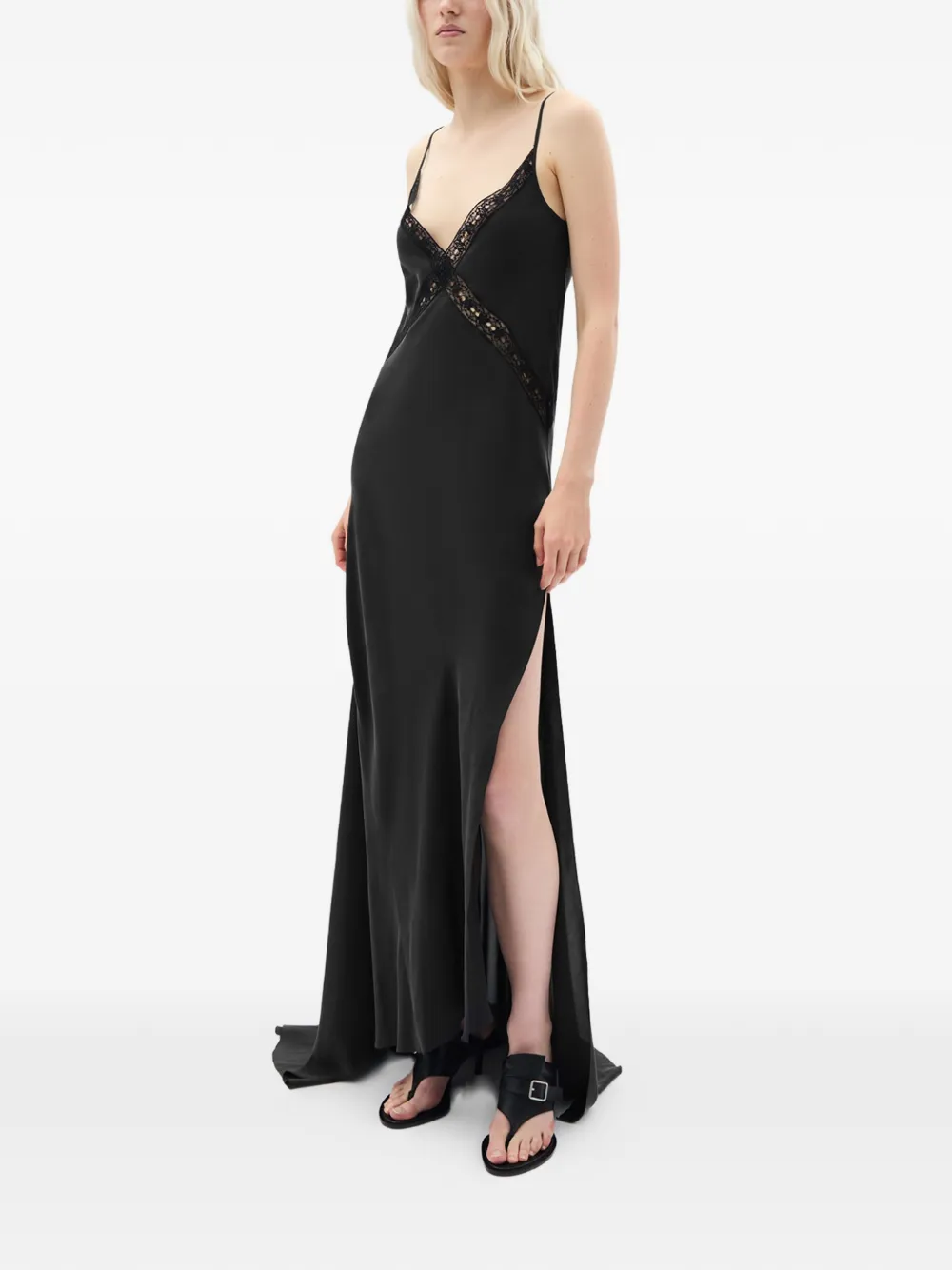 Ann Demeulemeester Lala X-long Maxi Dress in Black, view 3