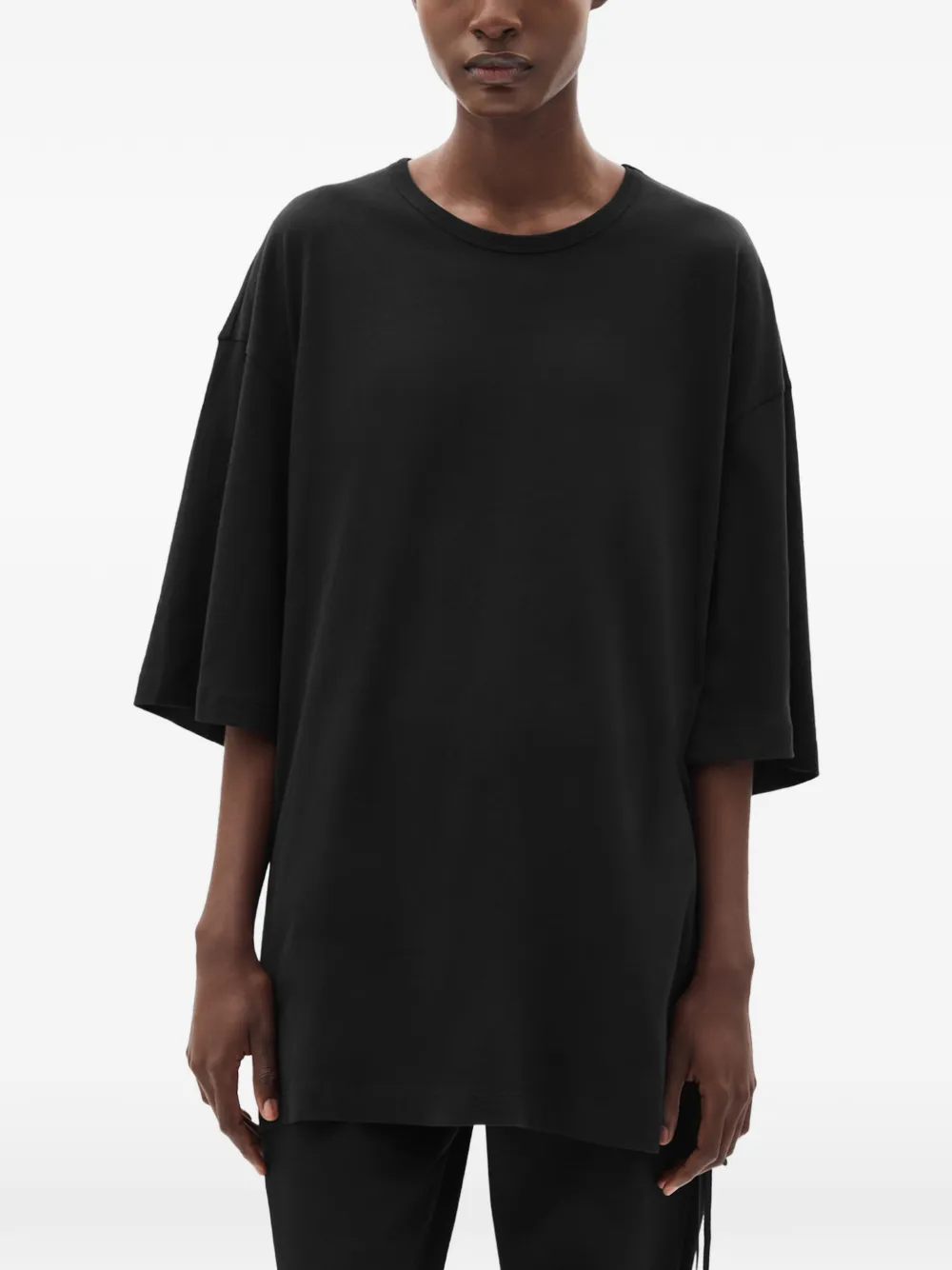Ann Demeulemeester Aga brushed jersey T-shirt - Nero