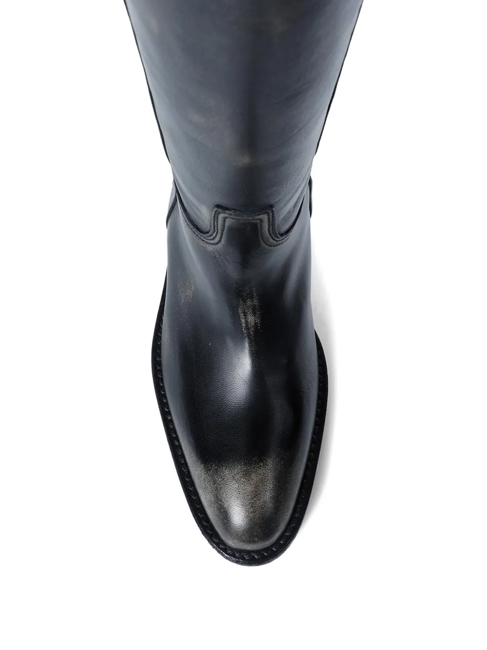Ann Demeulemeester Laxit brushed biker boots Zwart