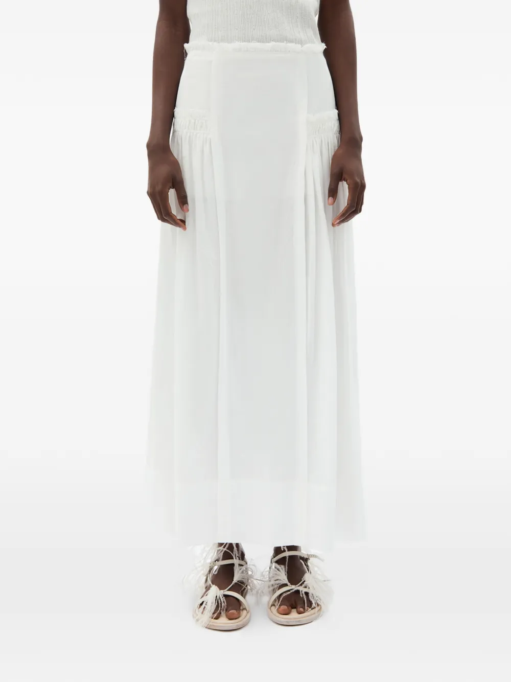 Ann Demeulemeester Ariel light maxi skirt - Bianco