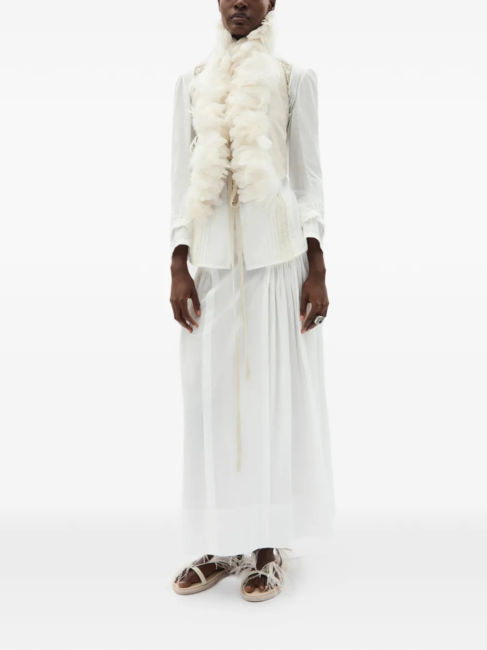 Ann Demeulemeester Ariel maxi-rok Wit