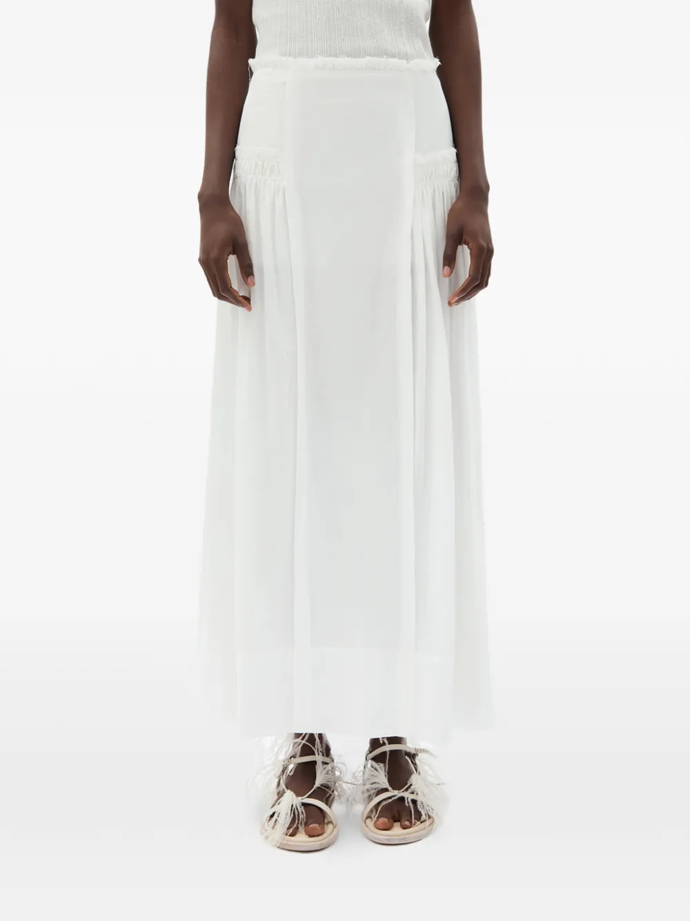 Ann Demeulemeester Ariel light maxi skirt - Bianco