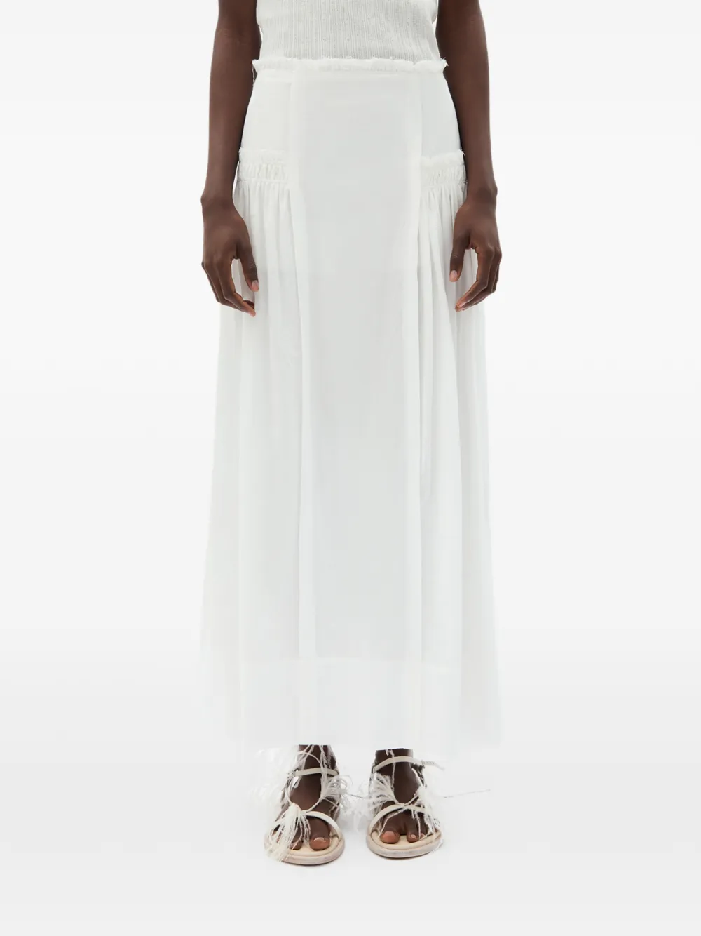 Ann Demeulemeester Ariel light maxi skirt - Bianco