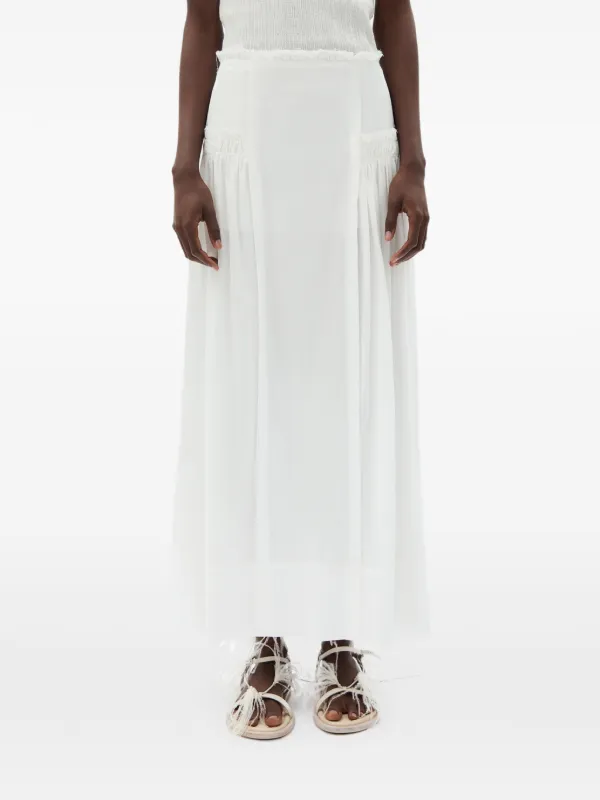 Ann Demeulemeester Ariel Light Maxi Skirt in White