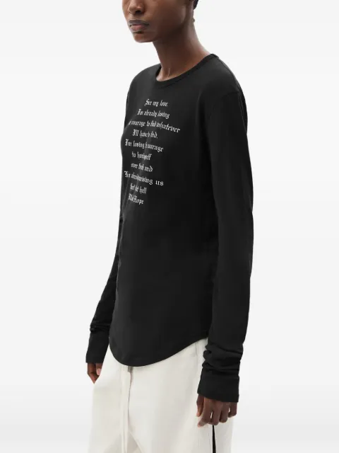 Ann Demeulemeester brushed jersey top