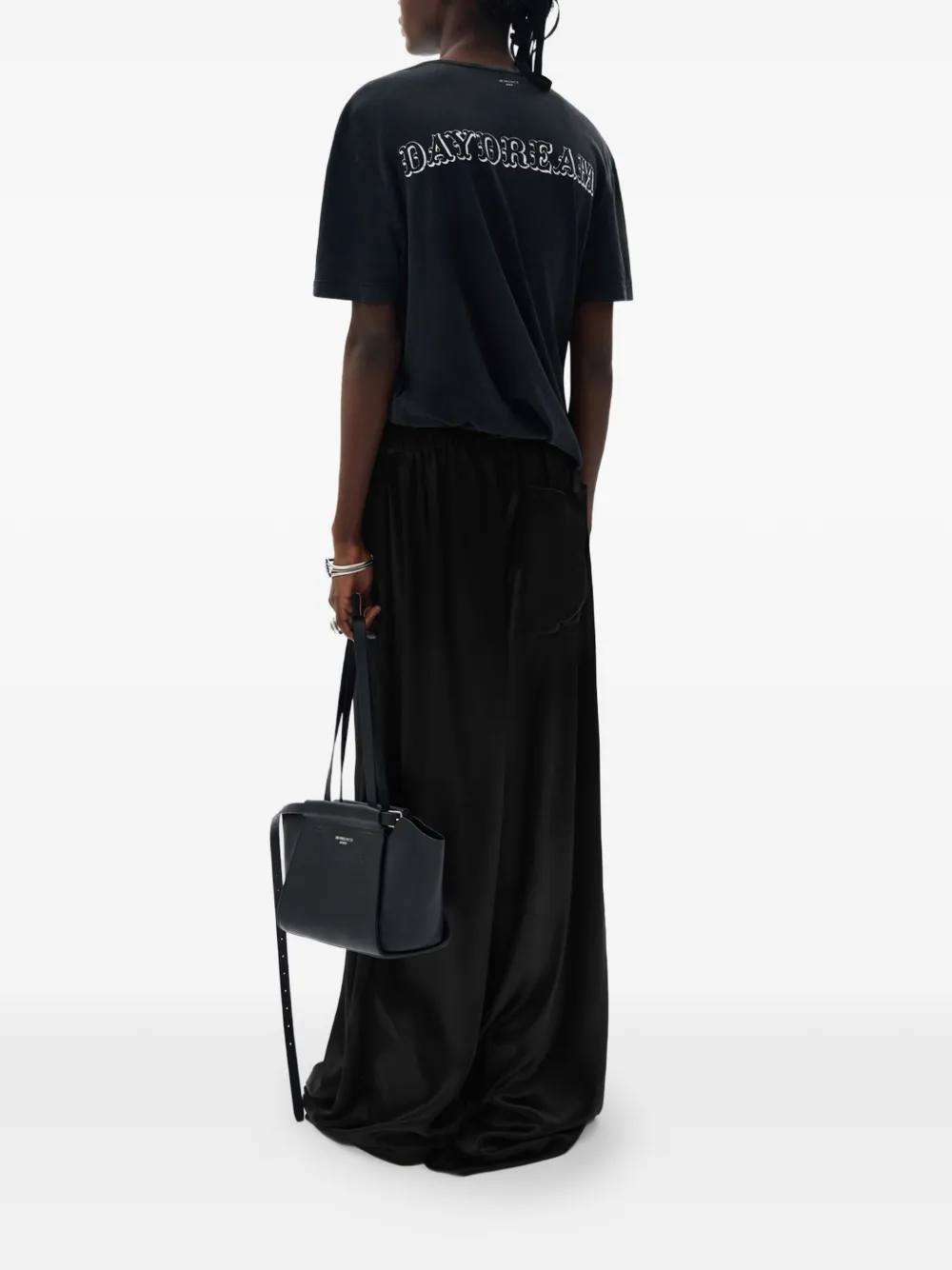 Ann Demeulemeester Fanie geborstelde jersey T-shirt Zwart