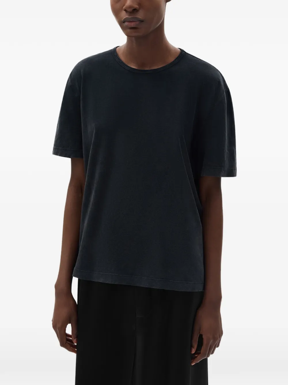 Ann Demeulemeester Fanie brushed jersey T-shirt - Nero