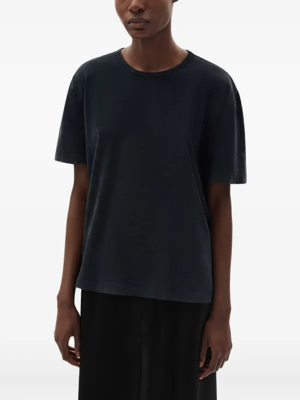 Ann Demeulemeester Fanie Brushed Jersey T-shirt in Black