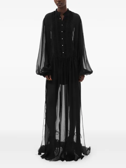 Ann Demeulemeester vestido largo Tren