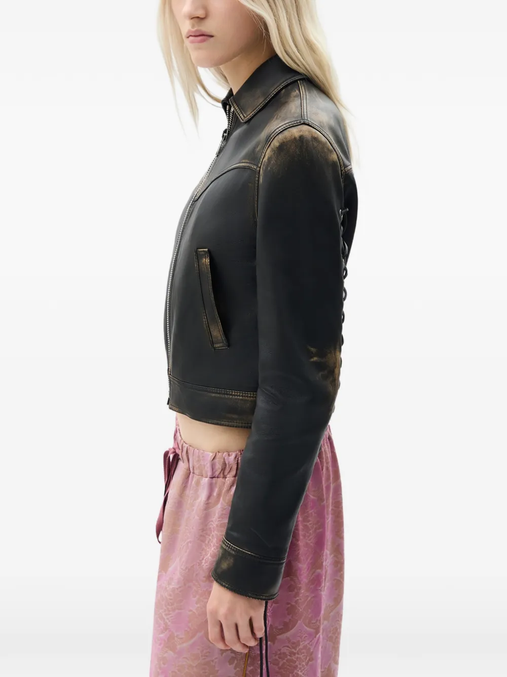 Ann Demeulemeester Guda jack met kant Zwart