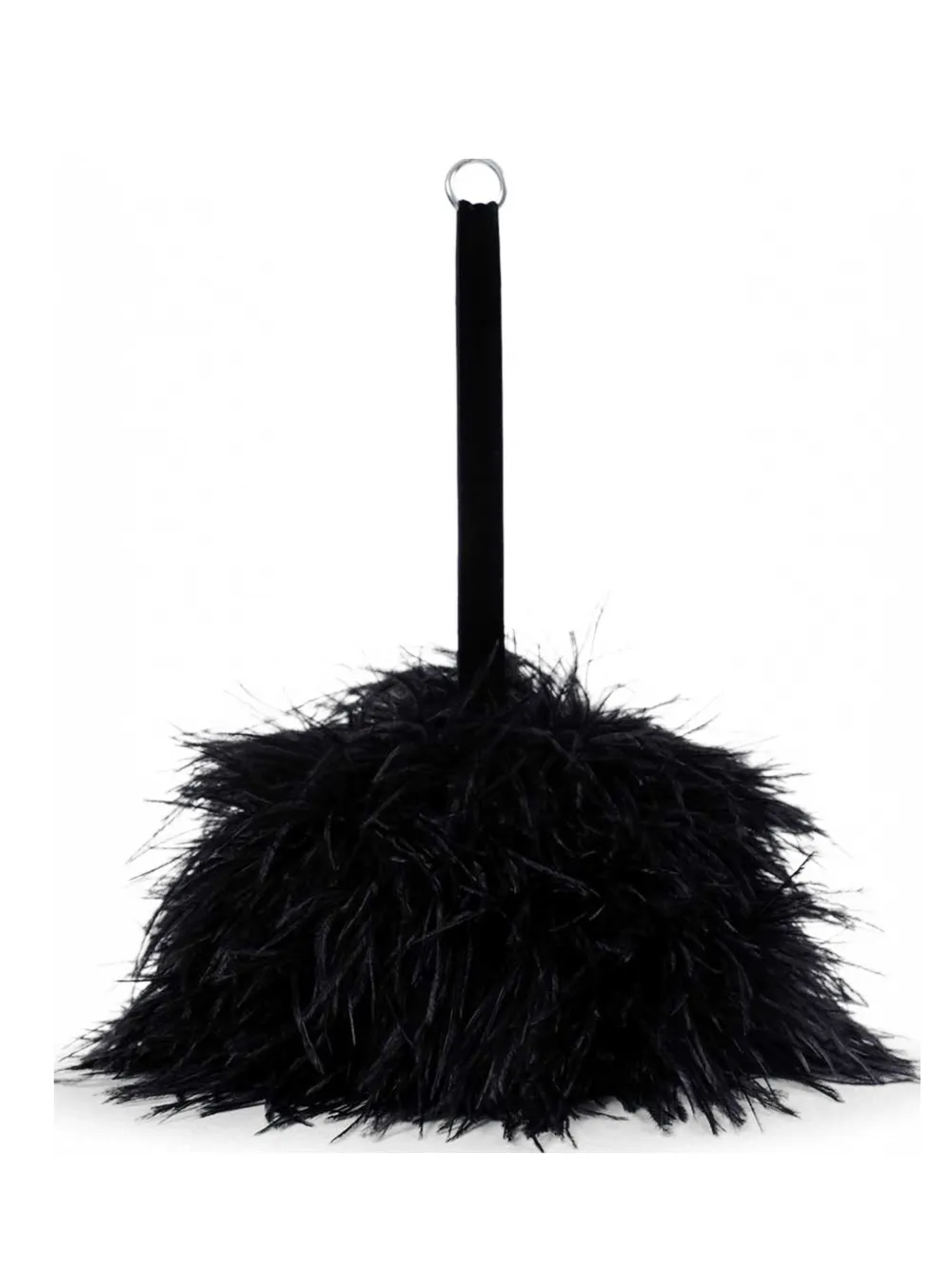 Ann Demeulemeester Iza feather clutch bag - Nero