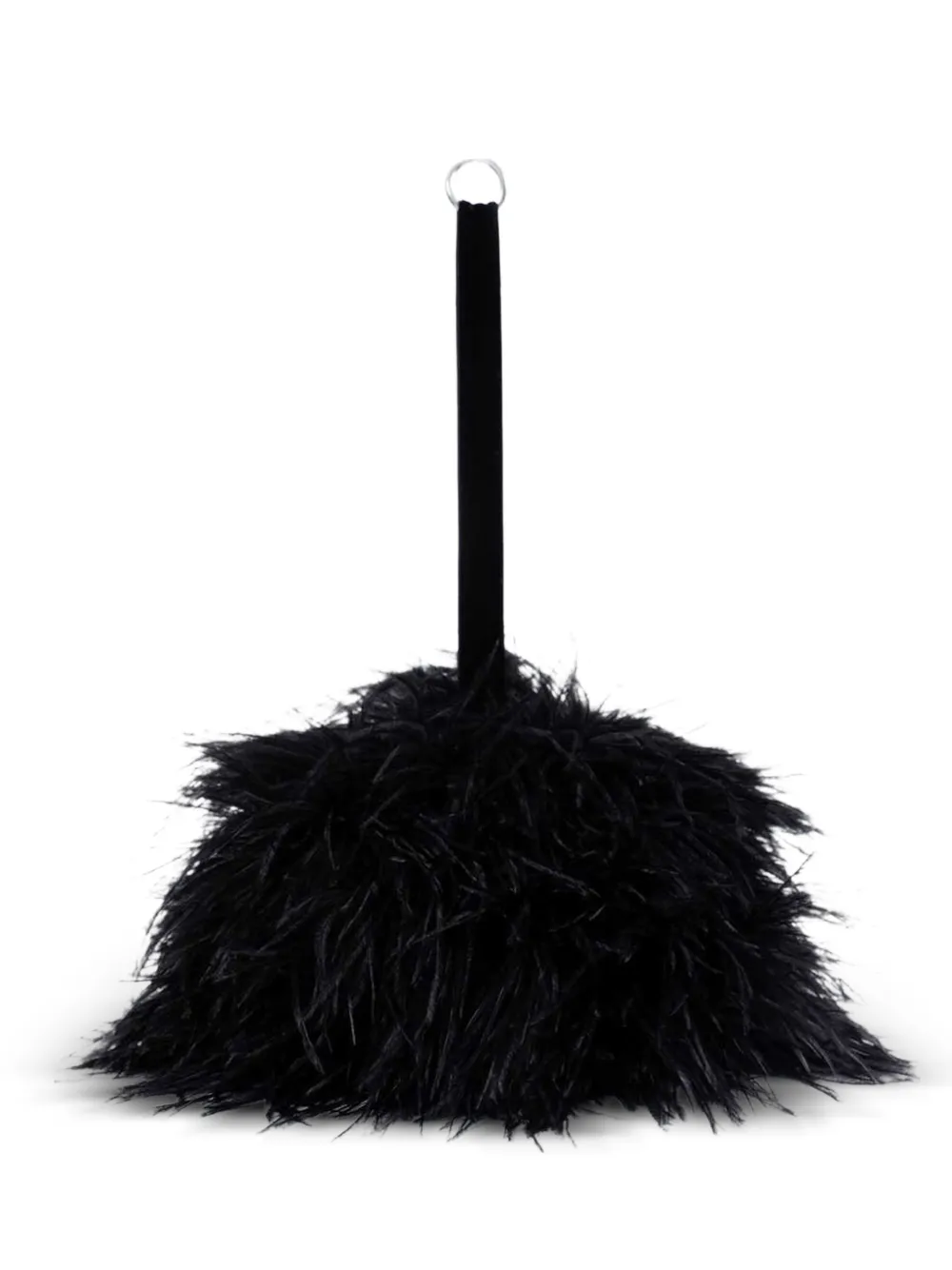 Ann Demeulemeester Iza feather clutch bag - Nero