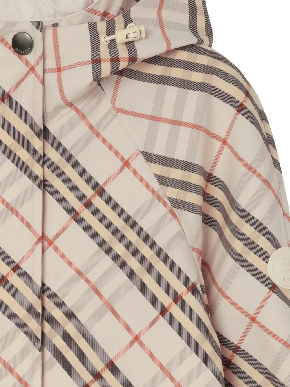 Burberry Omkeerbaar geruit jack met capuchon Beige
