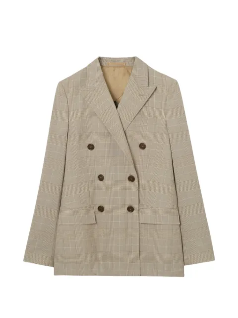 Burberry check wool tailored jacket
