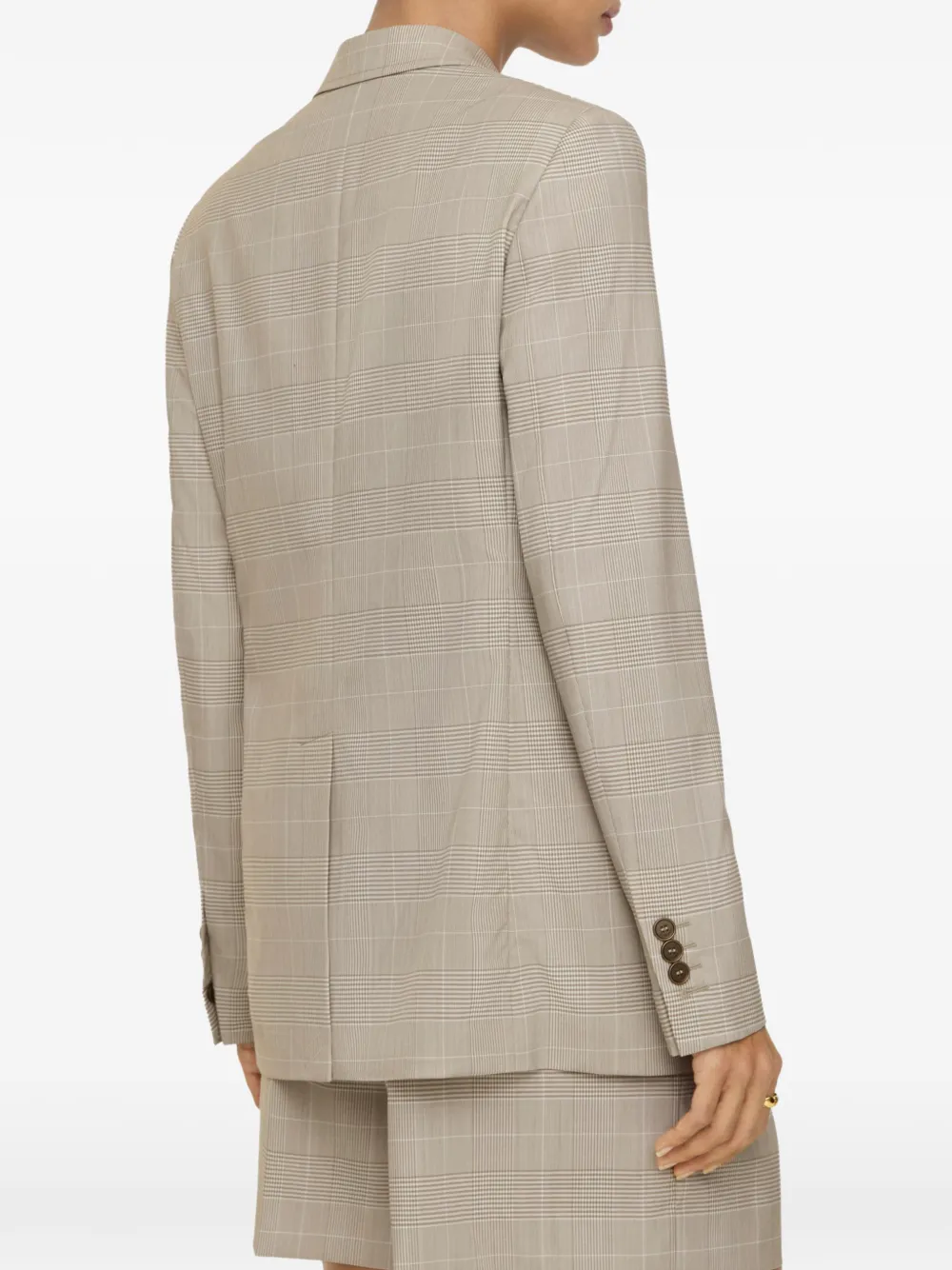 Burberry Geruit wollen colbert Beige