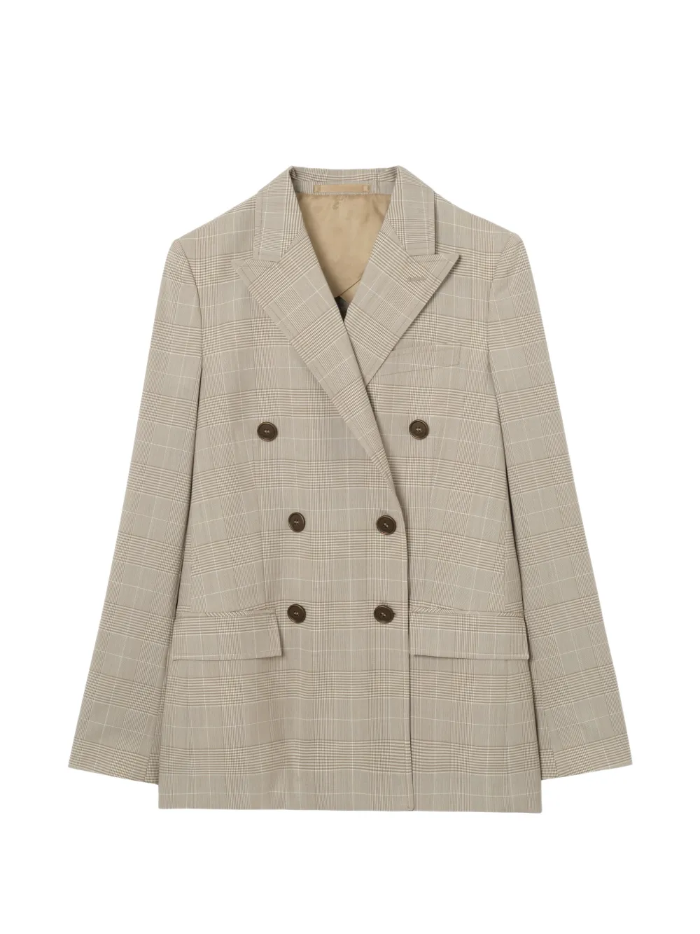 Burberry check wool tailored jacket - Toni neutri