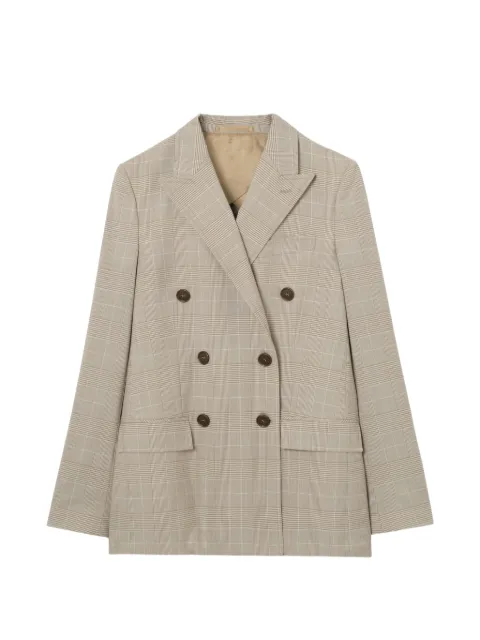 Burberry check wool tailored jacket