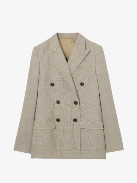 Burberry Check wool tailored jacket