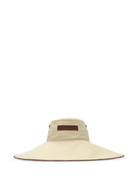 Burberry logo gabardine sun hat