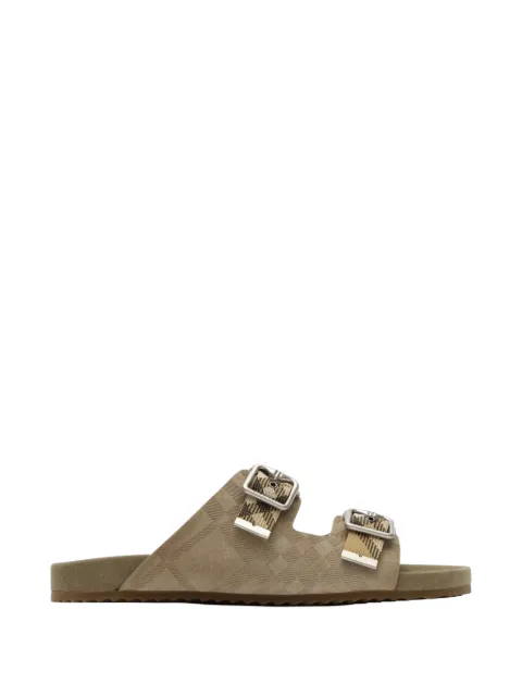 Burberry Check Suede Urchin Sandals