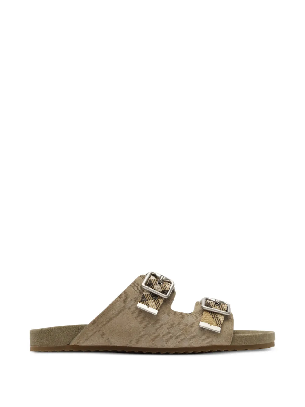 Burberry Check Suede Urchin Sandals - Toni neutri