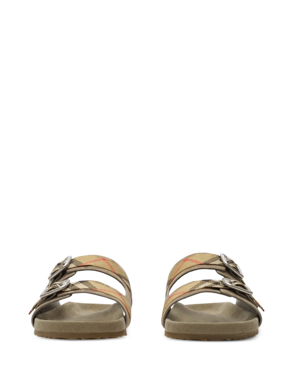 Burberry Check Suede Urchin Sandals Beige