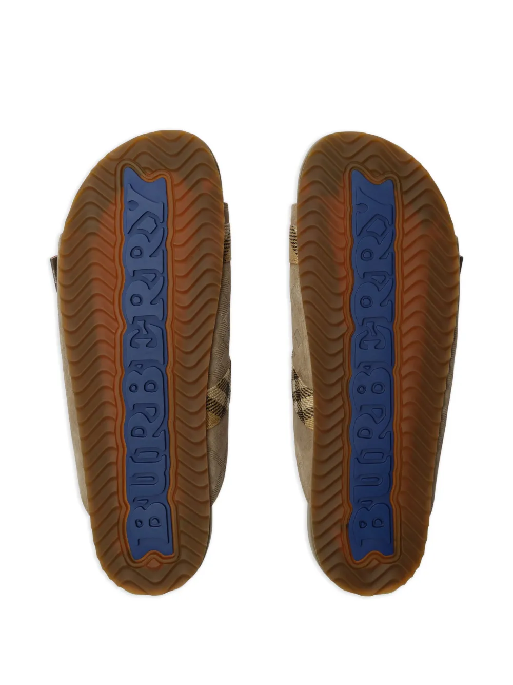 Burberry Check Suede Urchin Sandals Beige