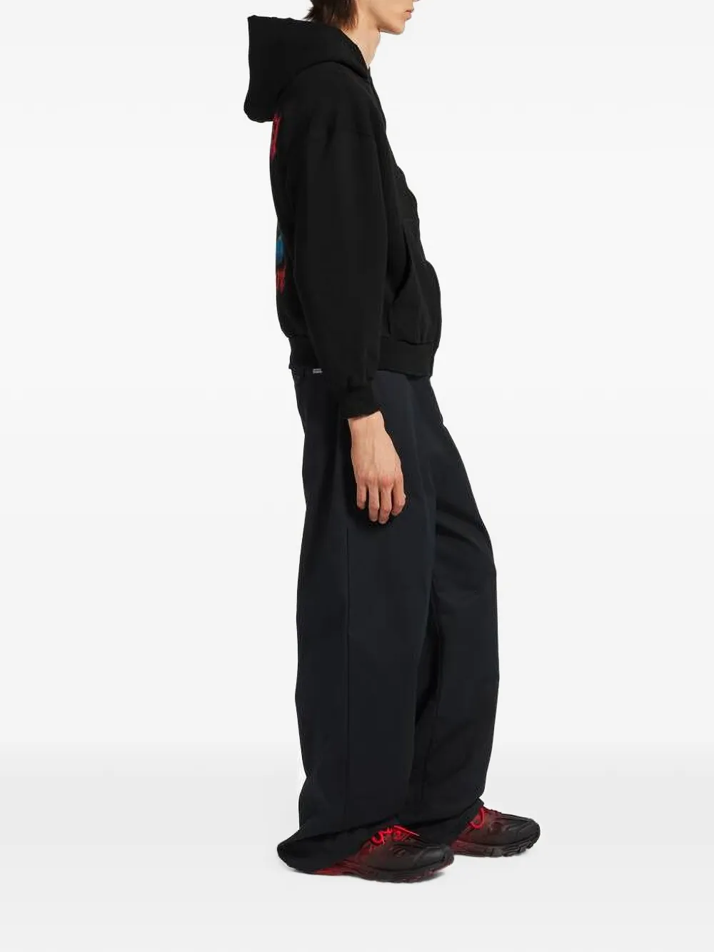 Balenciaga Hoodie met logoprint Zwart