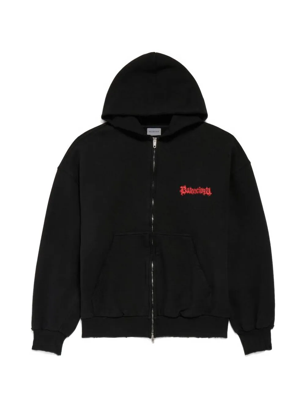Balenciaga logo-print hoodie - Nero
