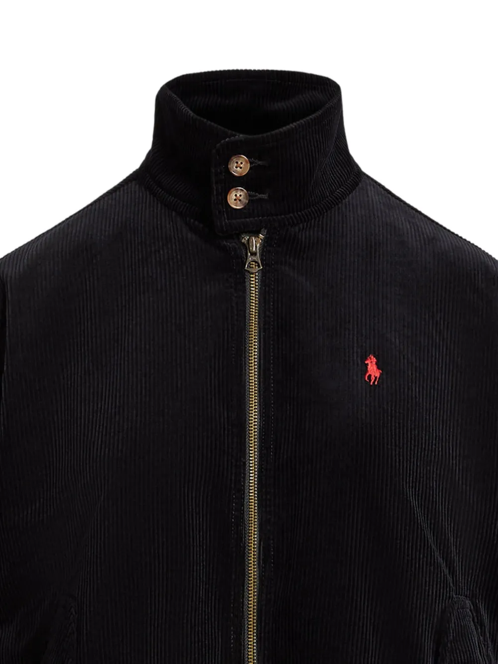 Polo Ralph Lauren Katoenen ribfluwelen jack Zwart