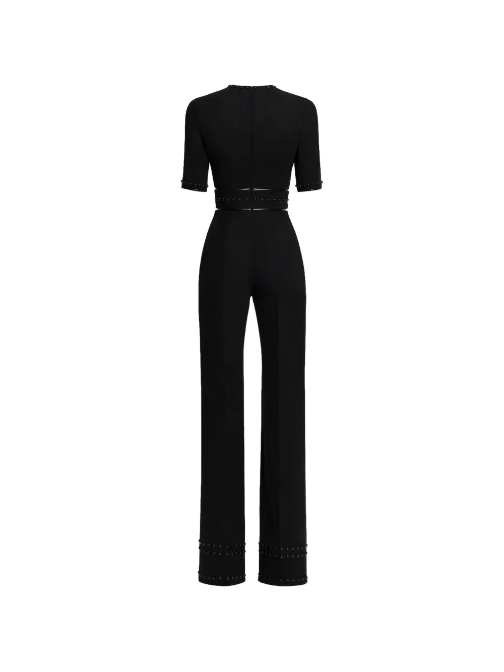 Elie Saab Jumpsuit verfraaid met studs Zwart