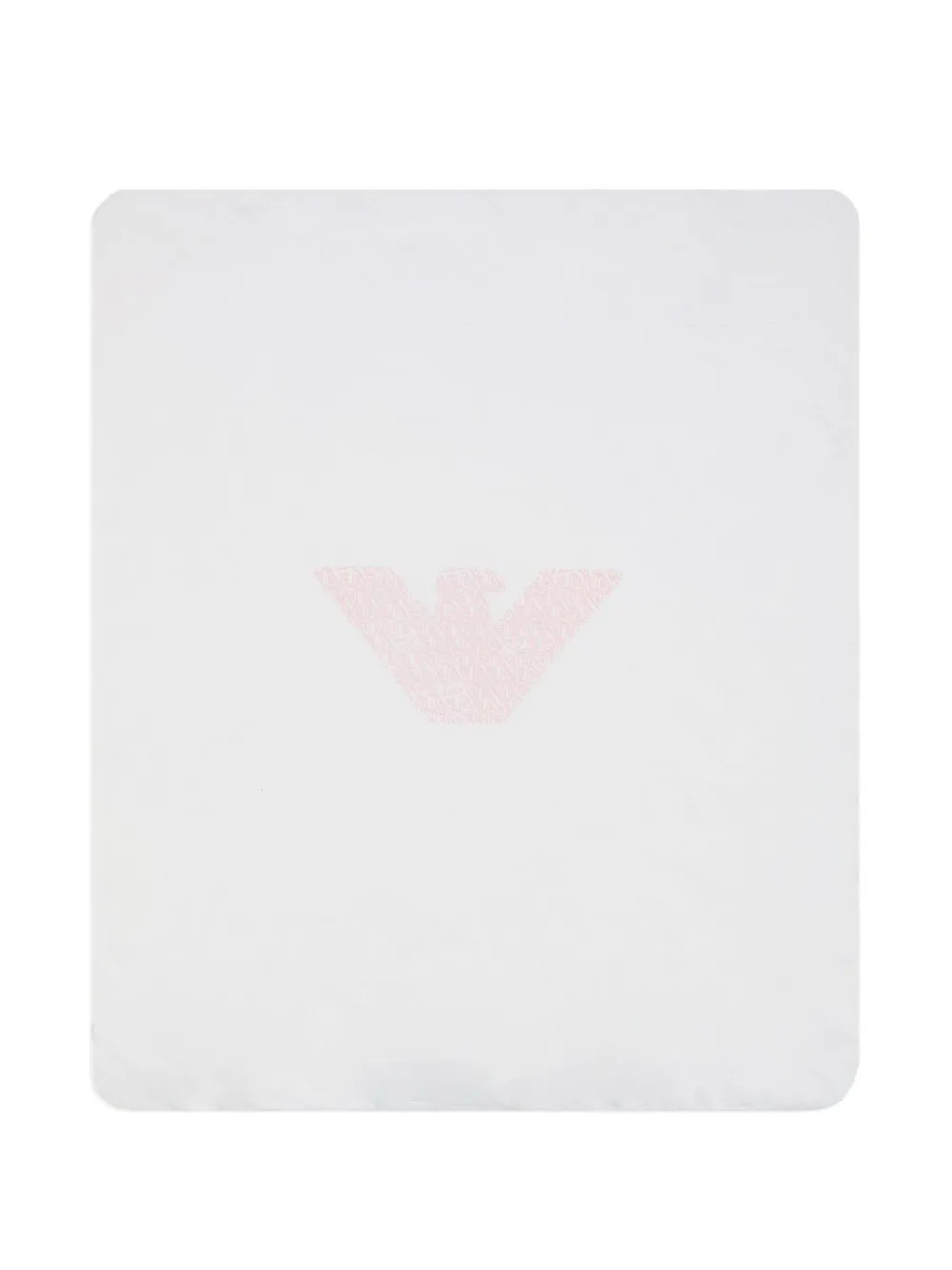 Emporio Armani Kids EA logo jersey blanket - Bianco