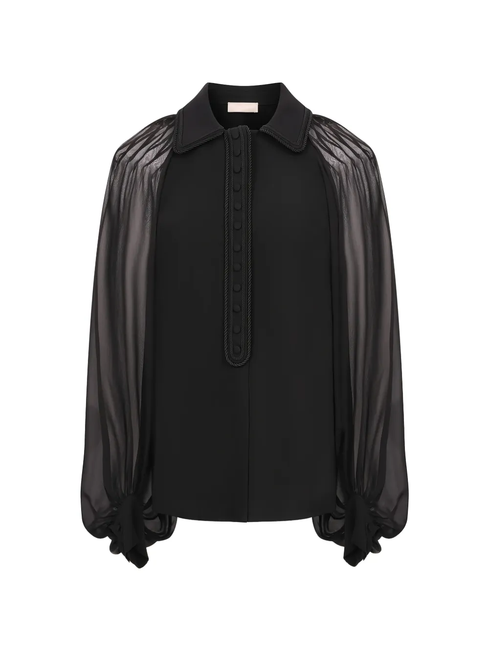 Elie Saab Camicia in seta con decorazione - Nero