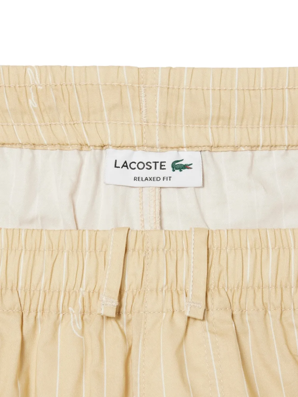 Lacoste Gestreepte shorts Beige