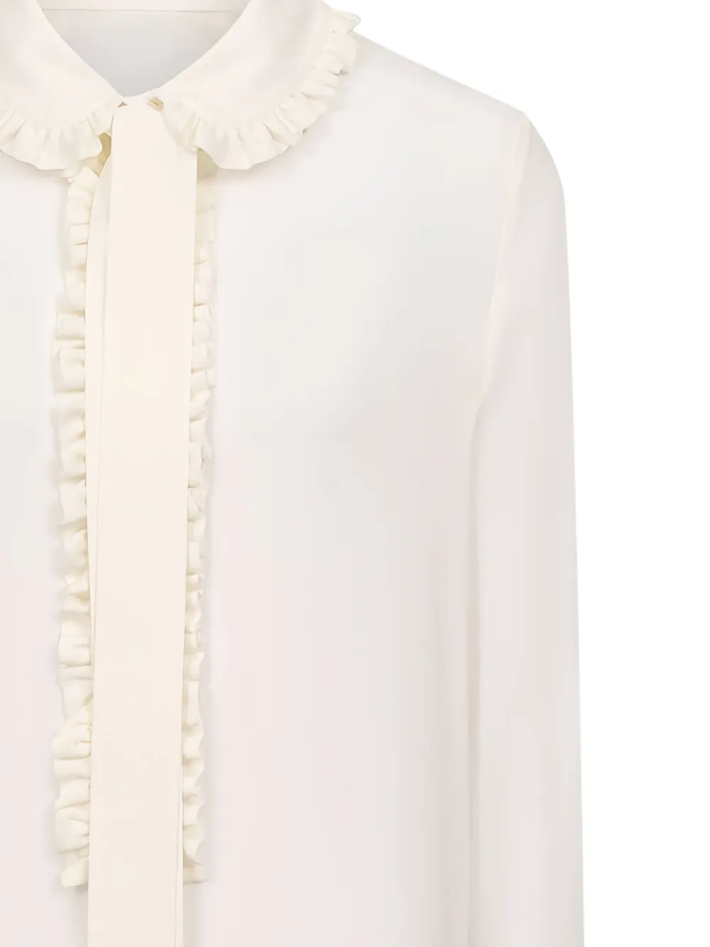 Elie Saab Blouse met ruches Beige