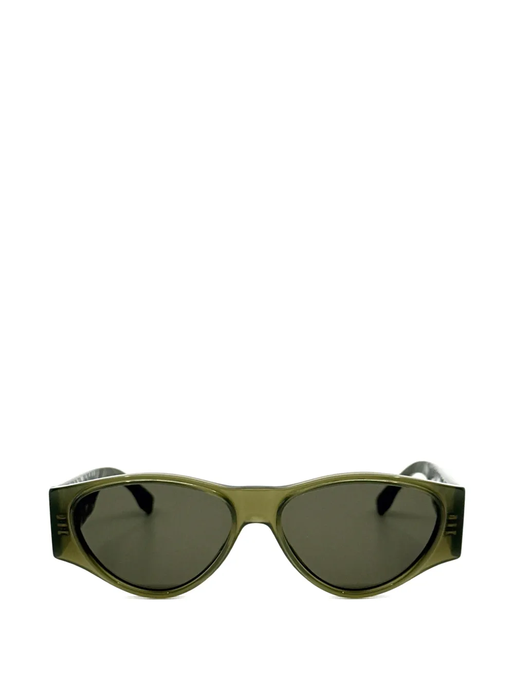 FENDI geometric logo sunglasses - Verde