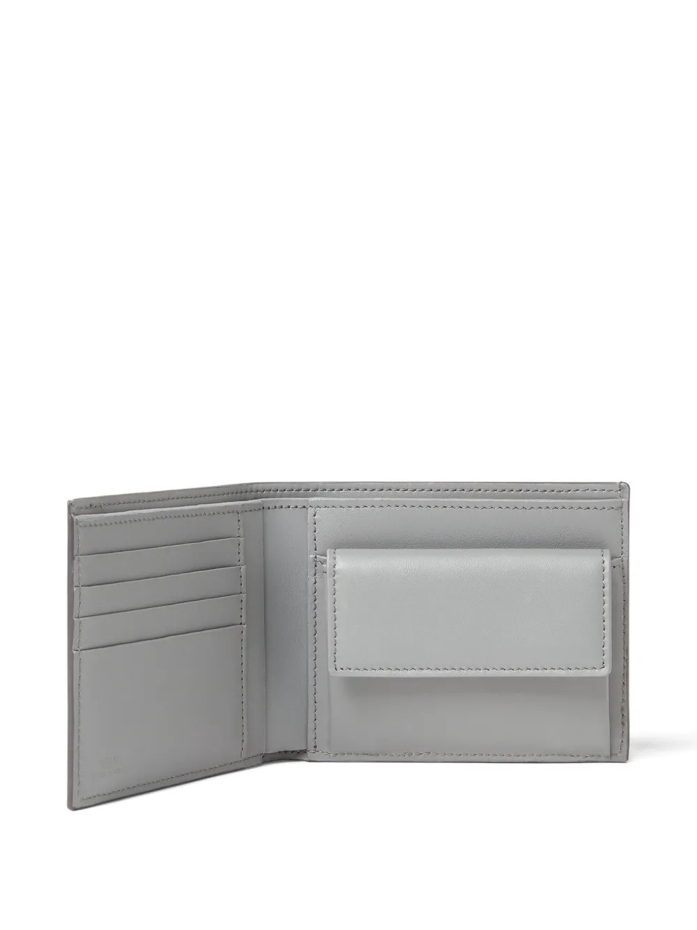  Fendi Ff Leather Wallet - Grey 