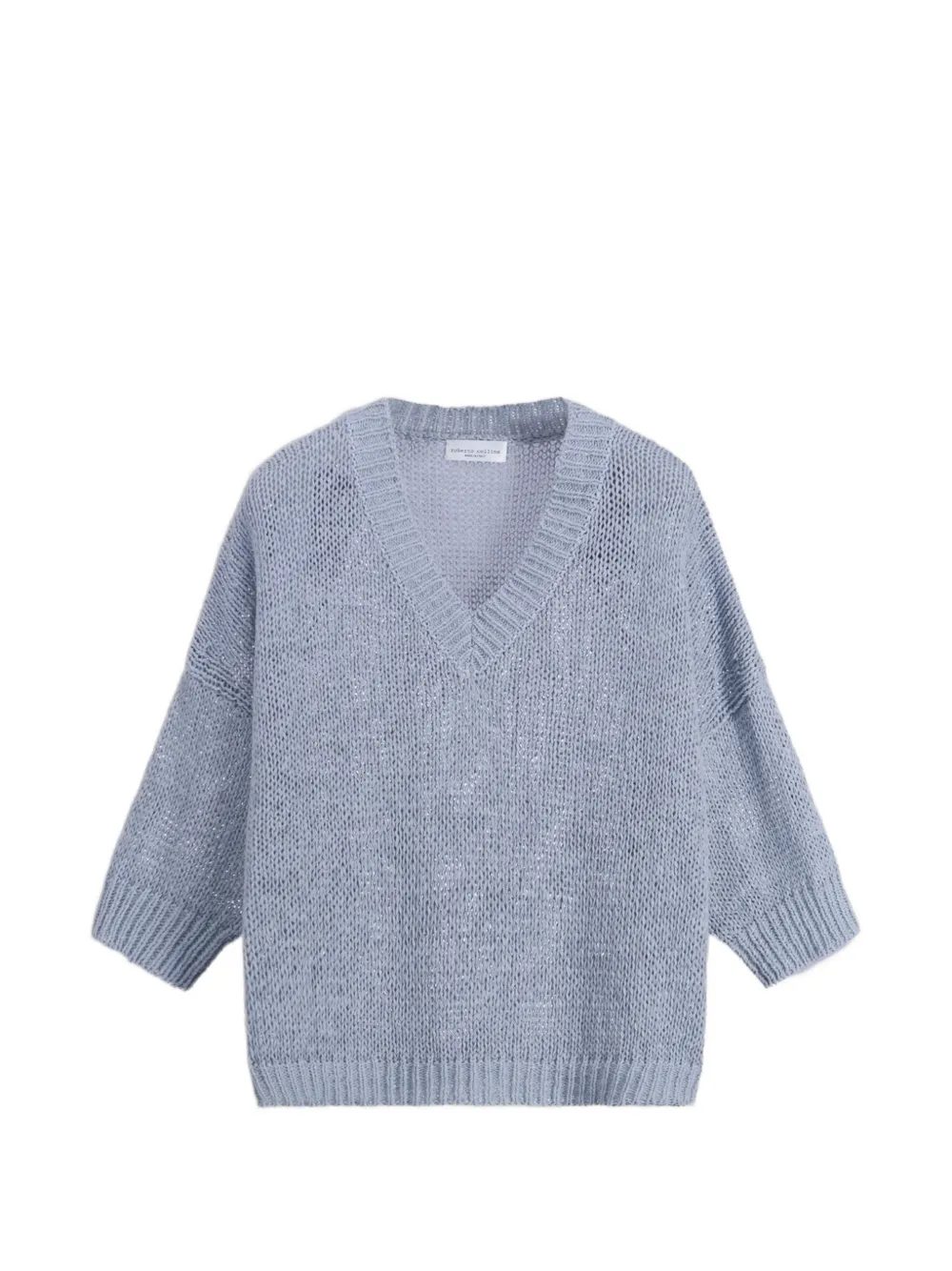 Roberto Collina V-neck knitted sweater - Blau