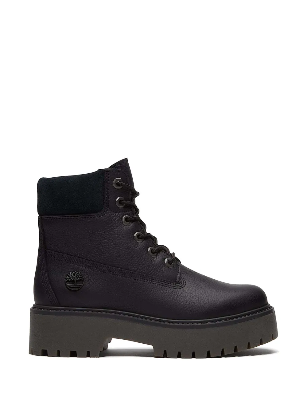 Timberland lace-up flat combat boots - Nero