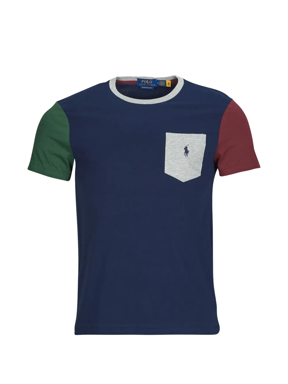 Polo Ralph Lauren T-Shirt in Colour-Block-Optik - Blau