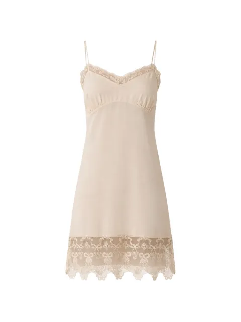 Simone Rocha lace-trim V-neck dress