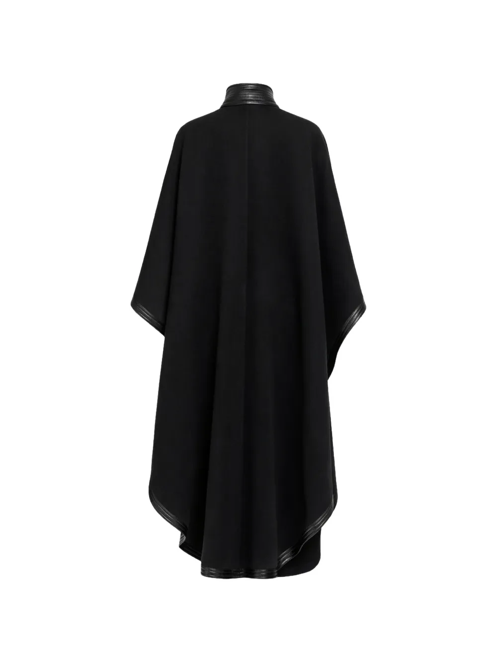 Elie Saab Cape met leren afwerking Zwart