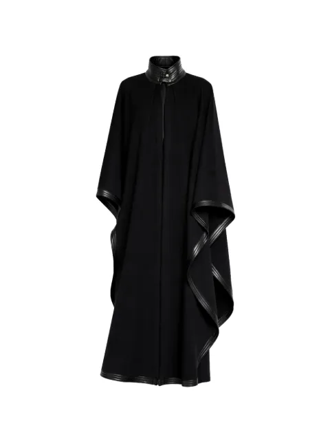 Elie Saab leather-trim cape