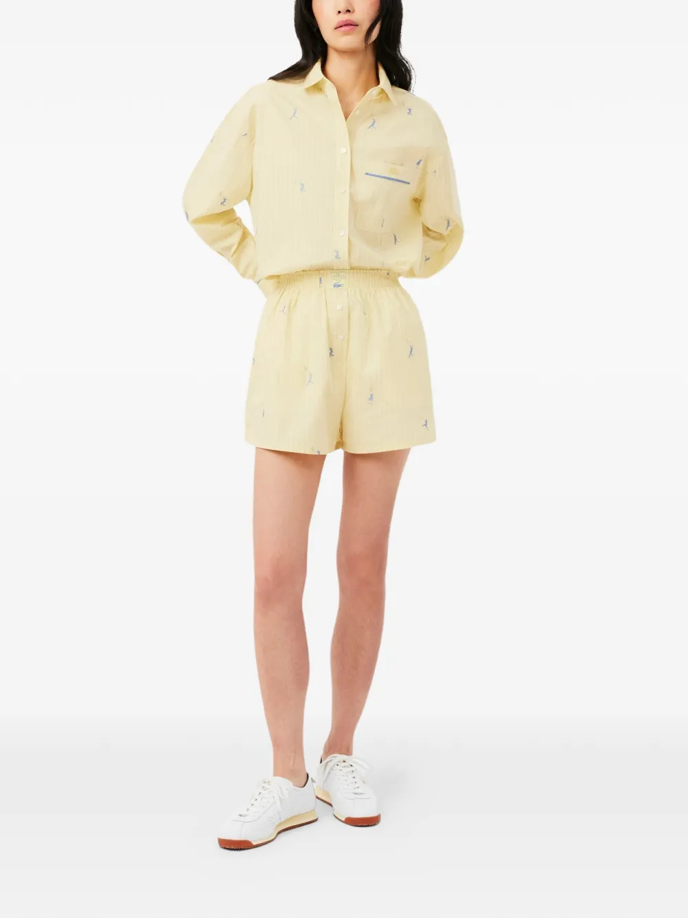  Lacoste Striped Bermuda Shorts - Amarillo 