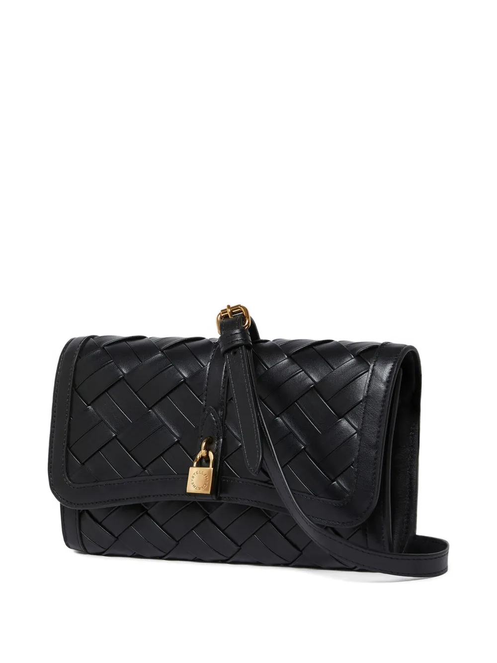  Stella Mccartney Ryder Pebble Grain Zip Wallet - Black 