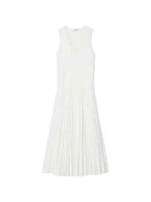 long sleeve white eyelet dress Merlette Paradis Eyelet Dress White / Dress / X-Small