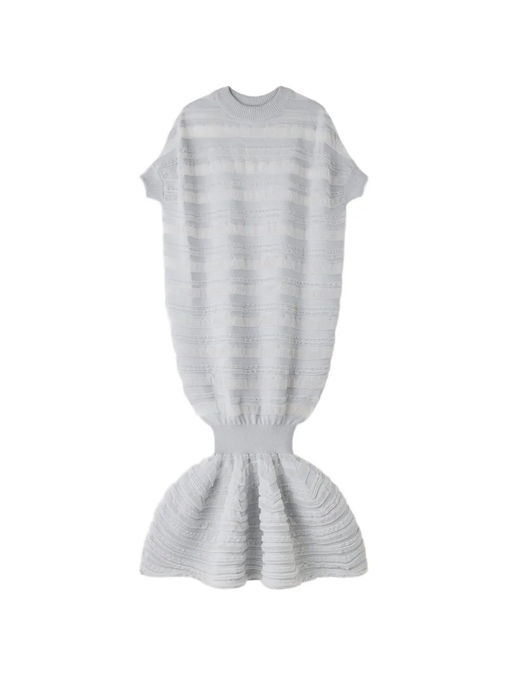  Cfcl Striped Ribbed Mini Dress - Grey 