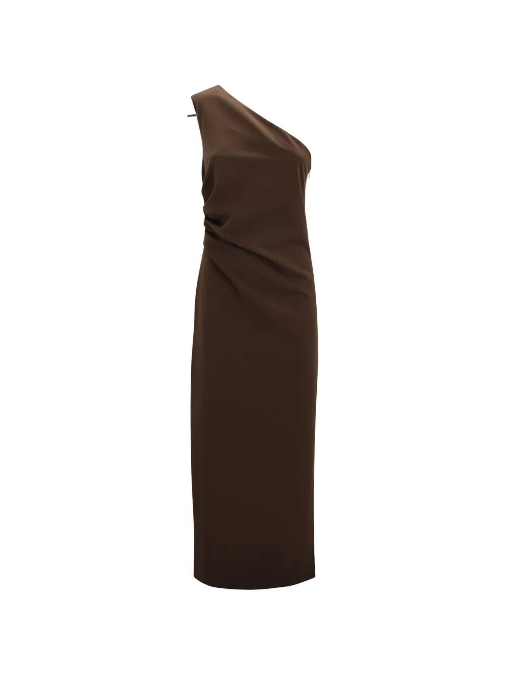 P.A.R.O.S.H. one-shoulder ruched dress - Marrone